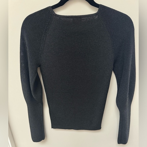 The Westside balloon sleeve black long sleeve top size S - Picture 4 of 4